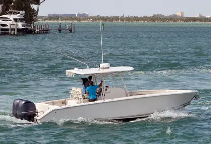 sport fishing boat in Miami Beach, Florida
